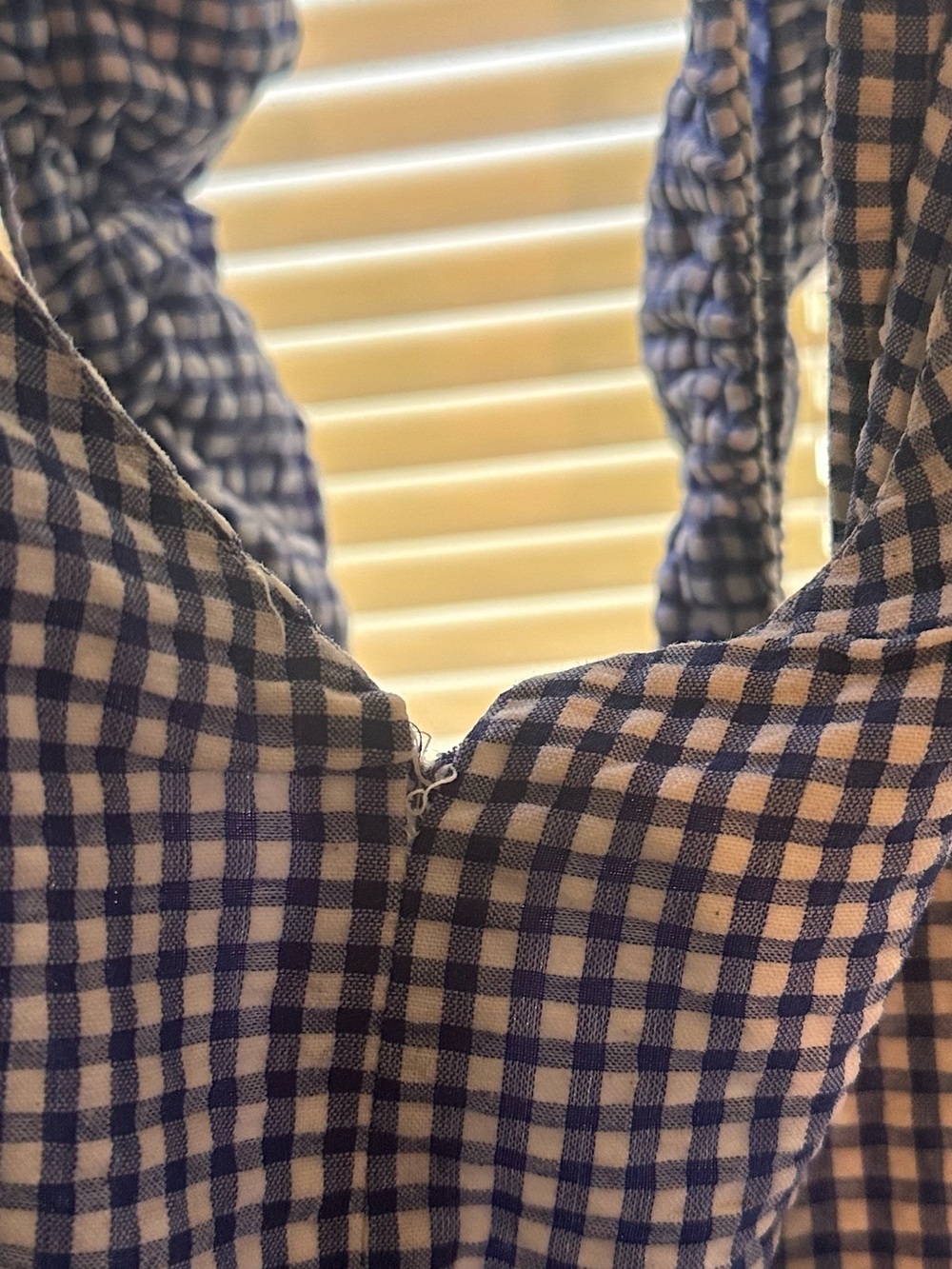 Old Navy XXL Blue Gingham Square-Neck Tiered Midi Dress - Picture 11 of 12